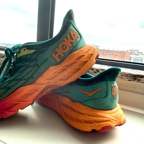 Hoka One One Speedgoat 5 in Deep Lake Ceramic Trail Running Hiking 5.5 - Picture 4 of 13